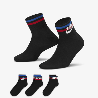 Nike Everyday Essential Ankle Sock 'Just Do It' (3 Pack)