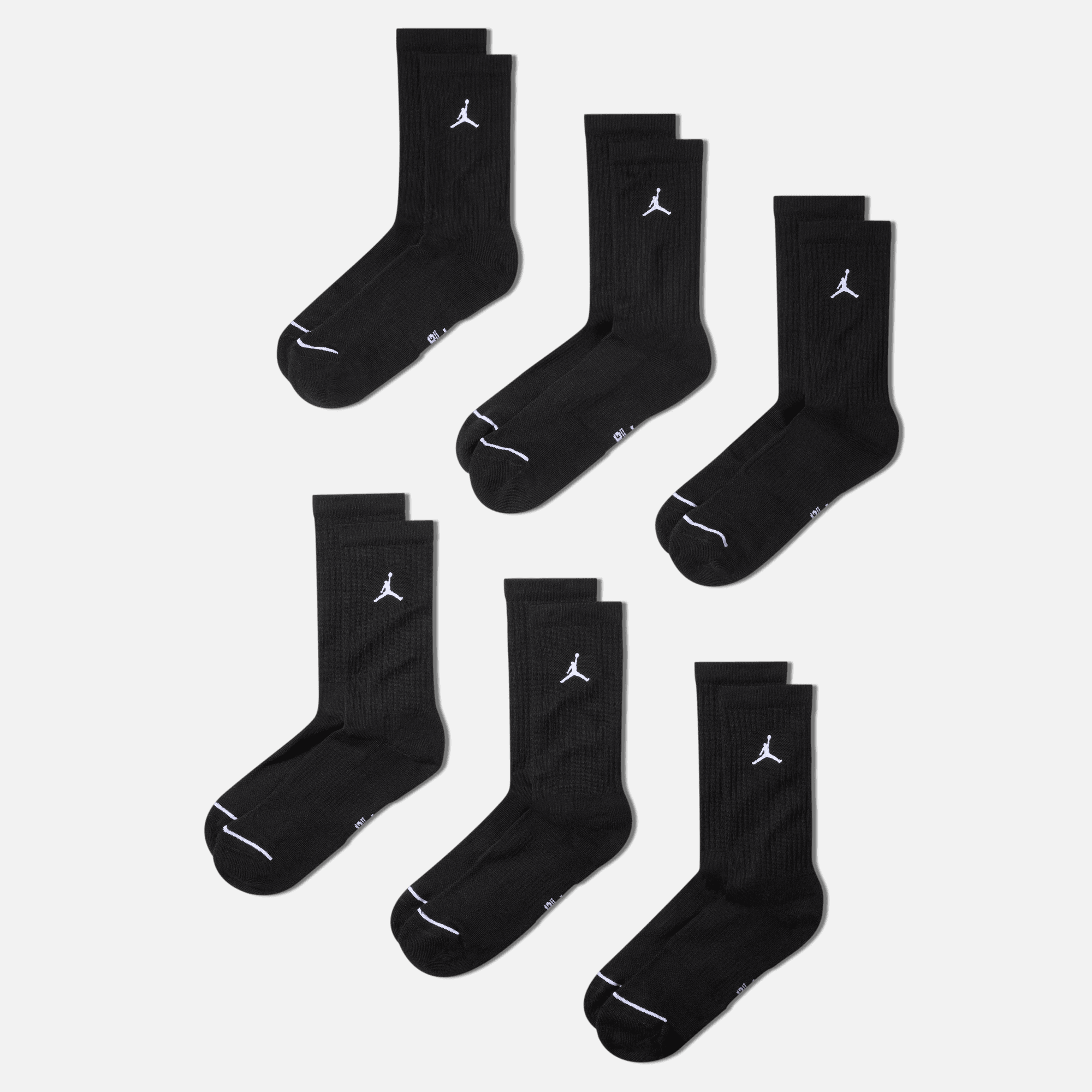 Air Jordan Everyday Black Crew Socks (3-Pack)