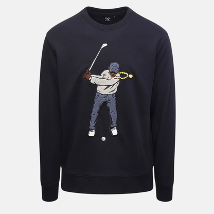 Eastside Golf Core Black Fleece Swingman Crew