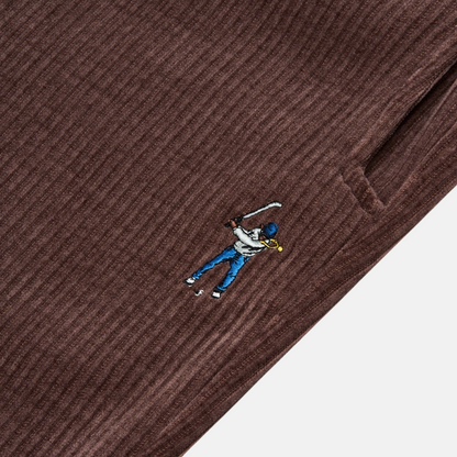 Eastside Golf Chocolate Brown Bubble Wale Cord Sweatpants