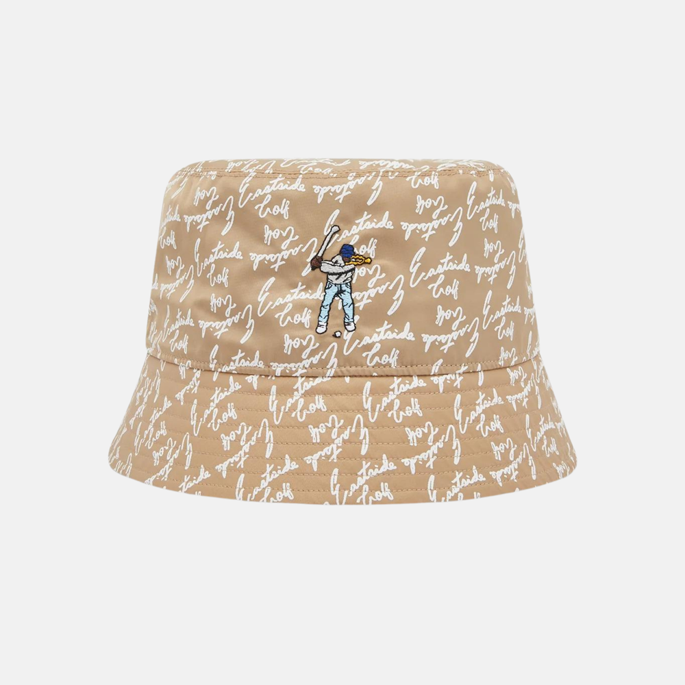 Eastside Golf Pale Khaki Script Bucket Hat