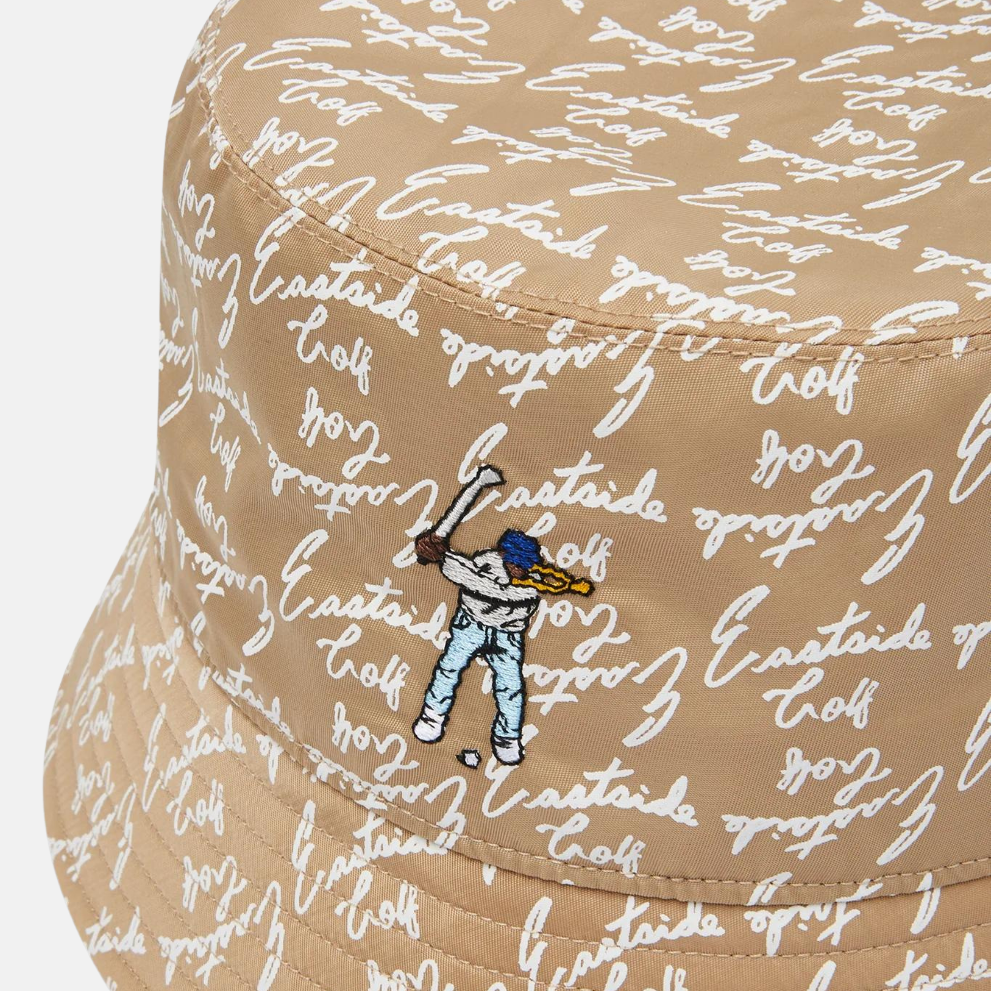 Eastside Golf Pale Khaki Script Bucket Hat