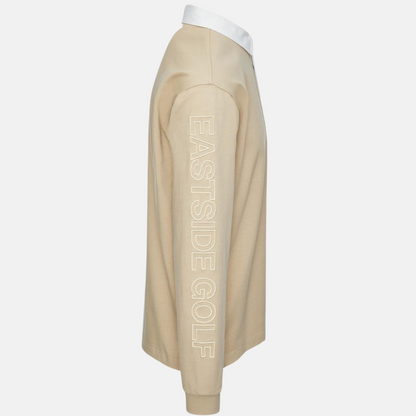 Eastside Golf Long Sleeve Pale Khaki Rugby Shirt