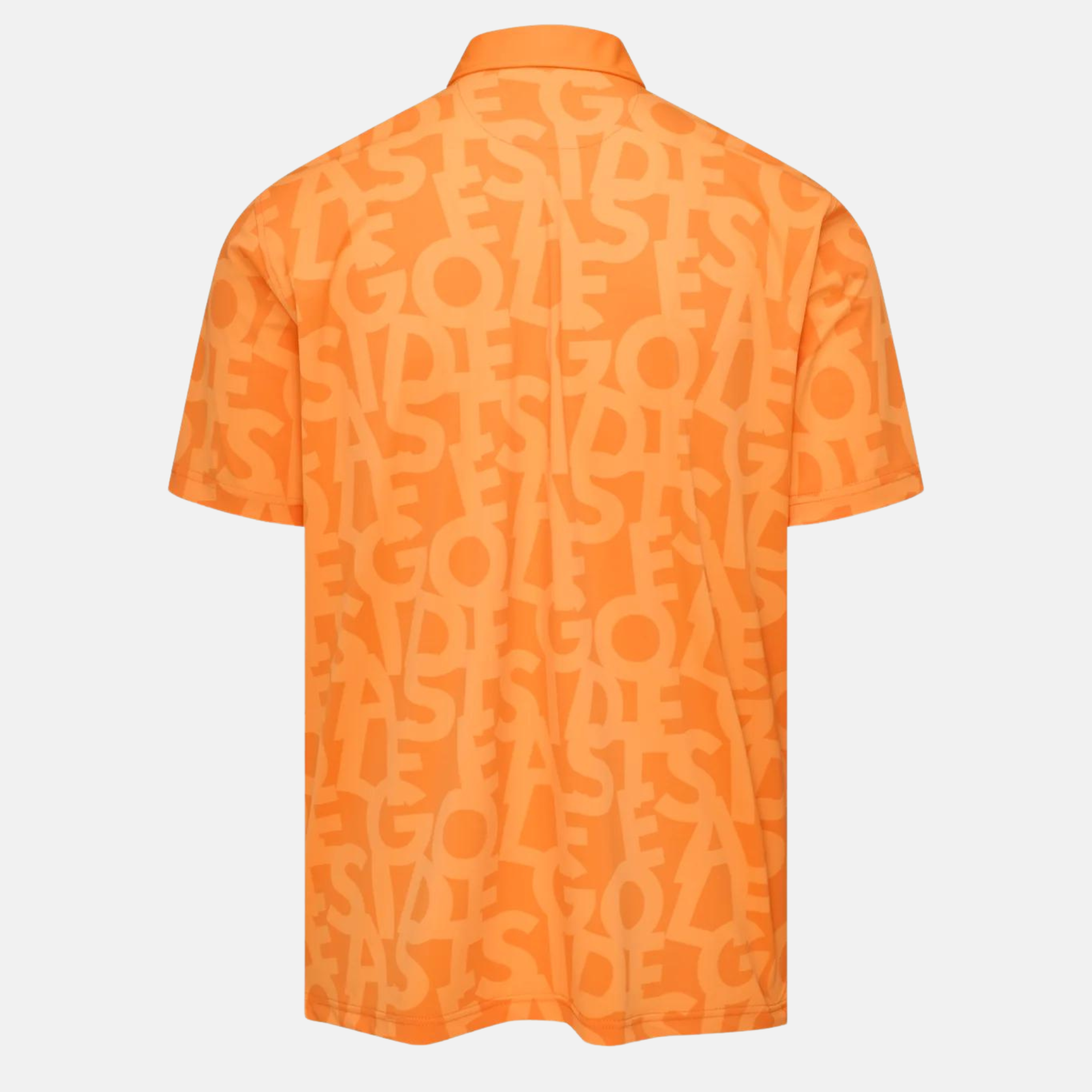 Eastside Golf Orange Shuffle Print Snap Placket Polo