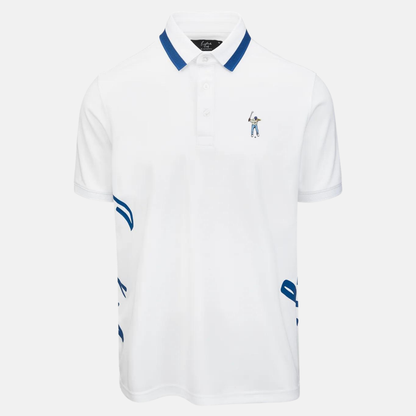 Eastside Golf White Multi-Color Follow Through Polo