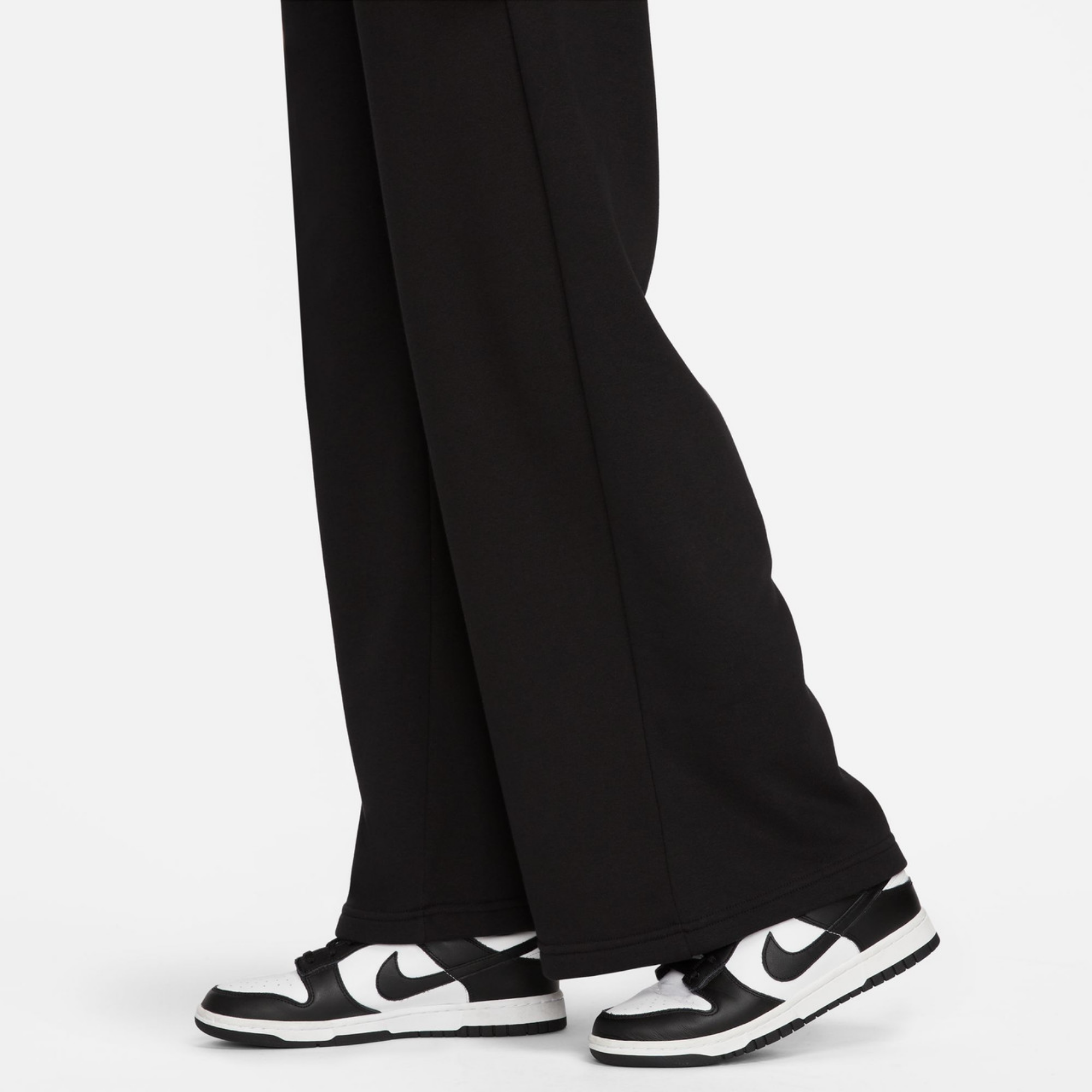 Nike Women's Sportswear Club Fleece Wide-Leg Black Pant