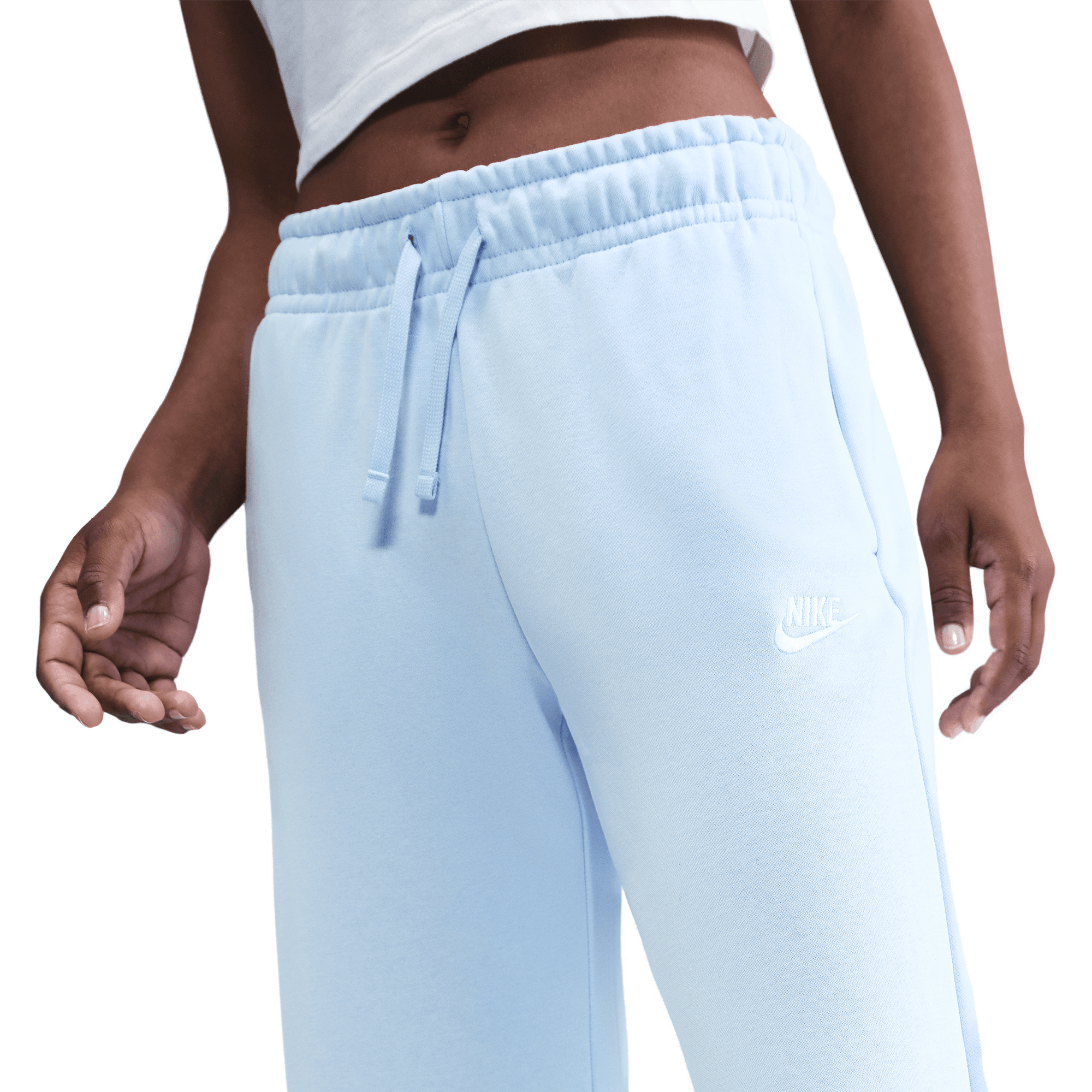 Nike Women's Sportswear Club Fleece Wide-Leg Blue Pant