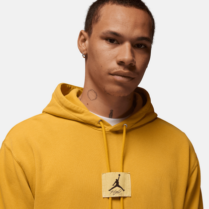 Jordan Flight Fleece Yellow Ochre Washed Pullover Hoodie