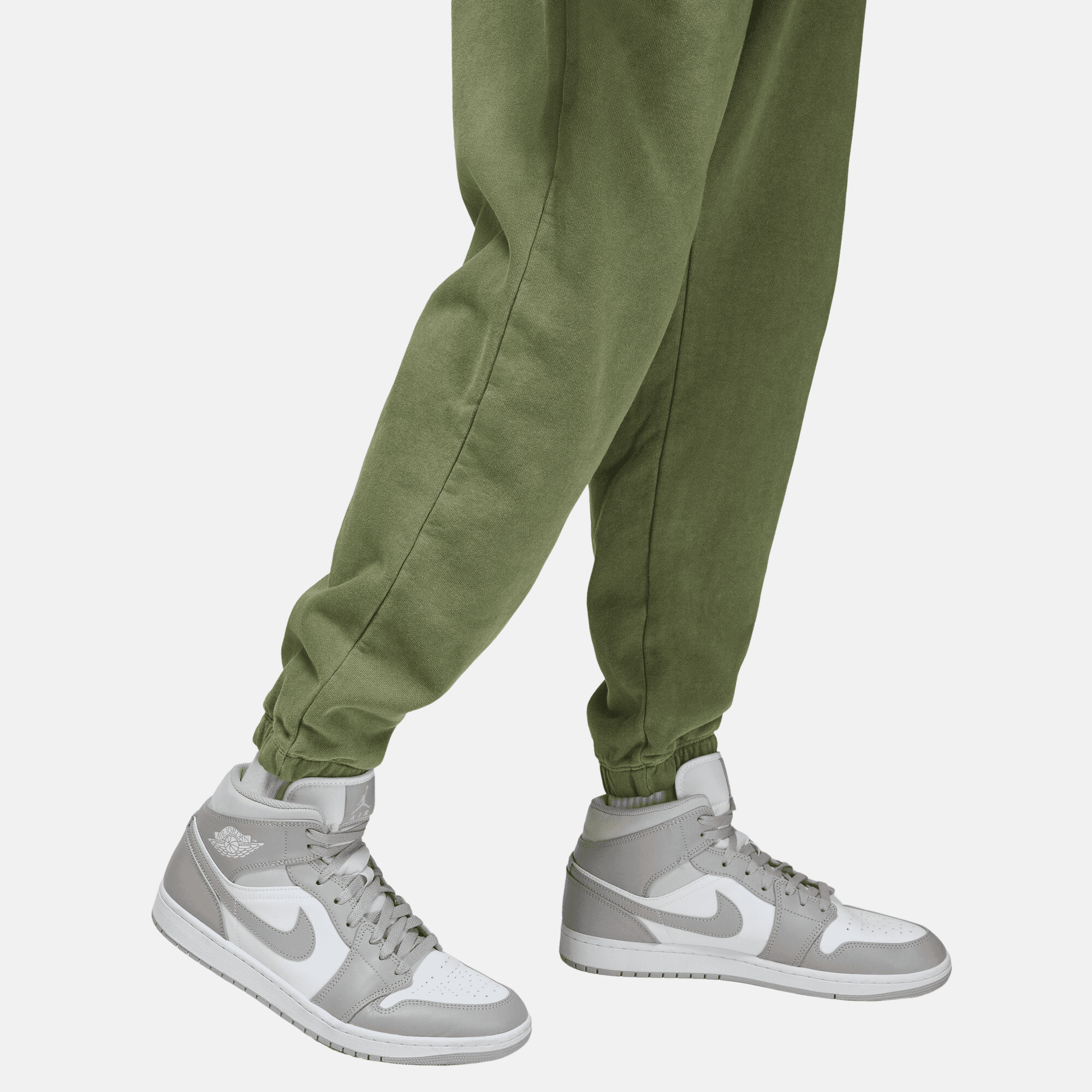 Olive green top jordan joggers