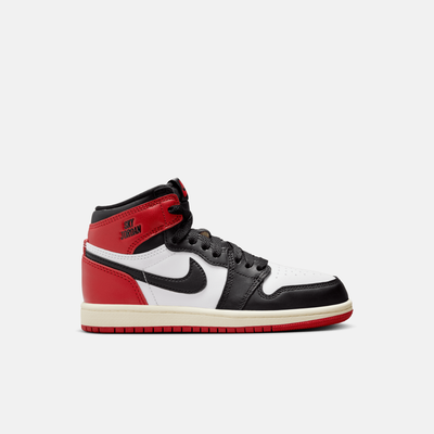Air Jordan Kids' 1 Retro High OG Black Toe Reimagined (PS)