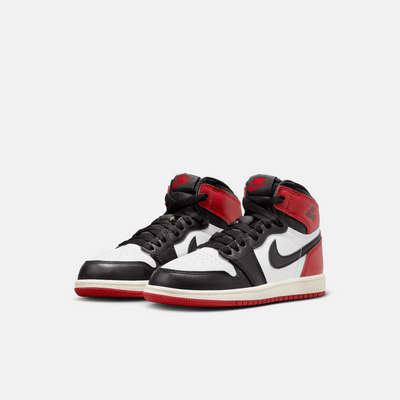 Air Jordan Kids' 1 Retro High OG Black Toe Reimagined (PS)