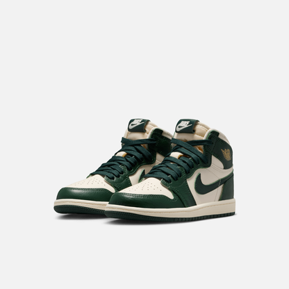 Air Jordan Kids' 1 Retro High OG Pro Green (PS)