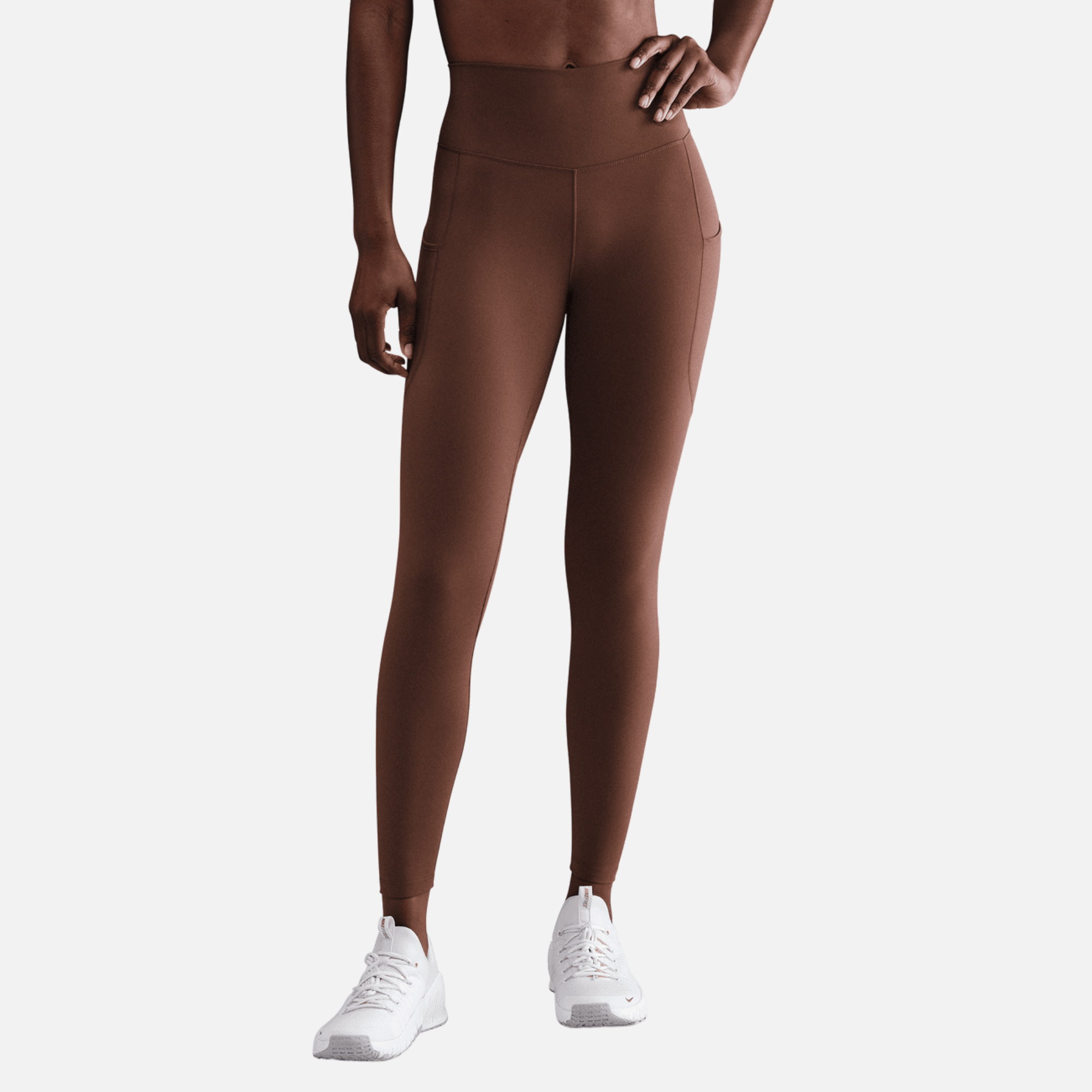 Nike One Women's High Waisted 7/8 Brown Leggings