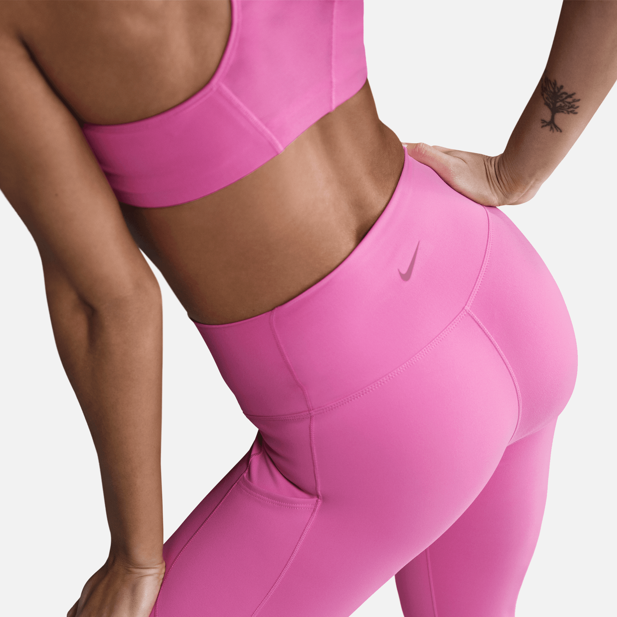 Nike One Women's High Waisted 7/8 Pink Leggings