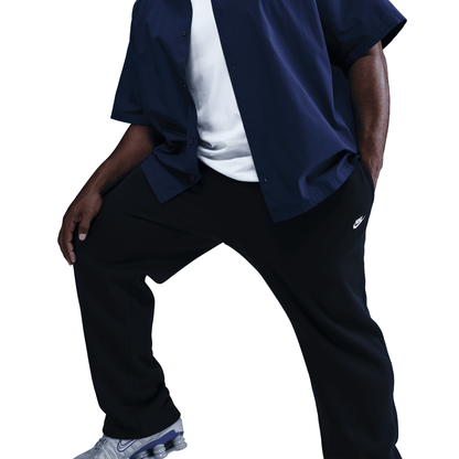 Nike Club Open-Hem Black Fleece Pants