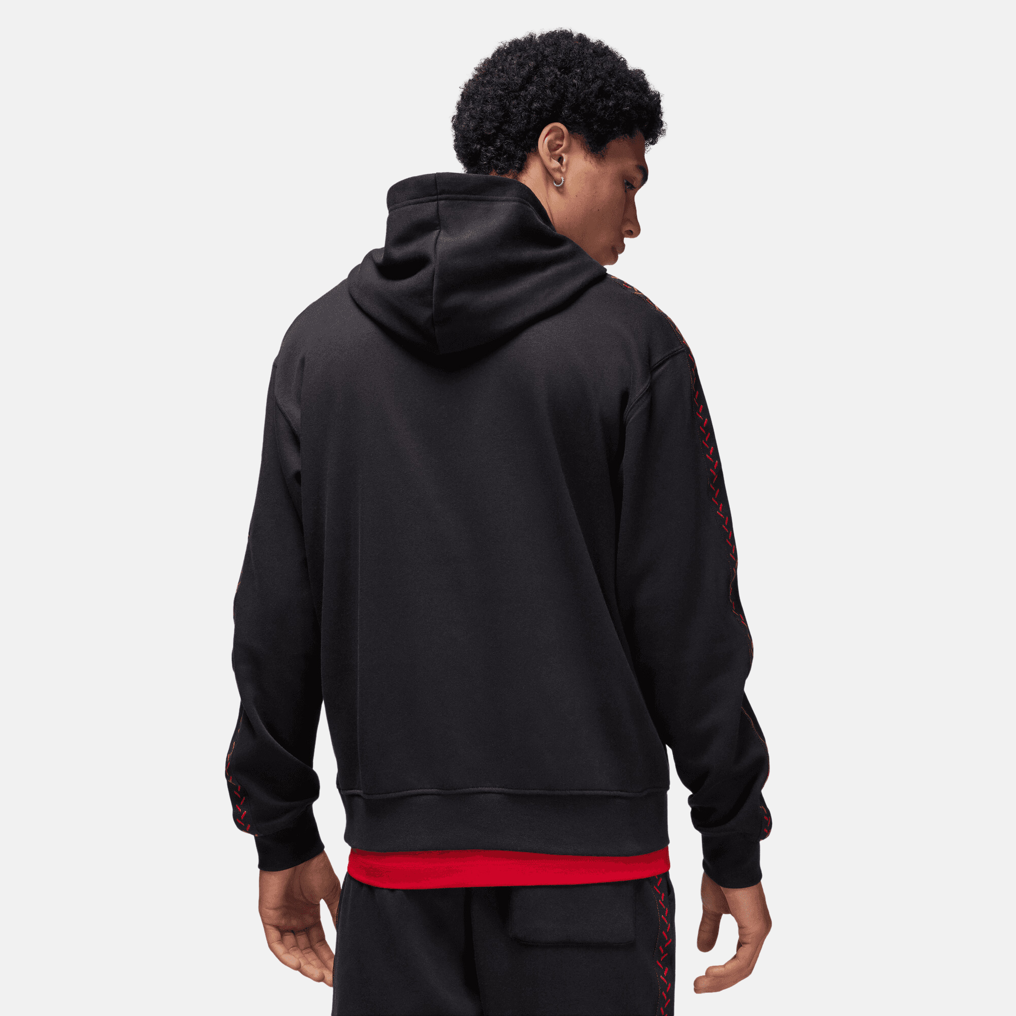 Air Jordan Flight MVP Black Hoodie Puffer Reds
