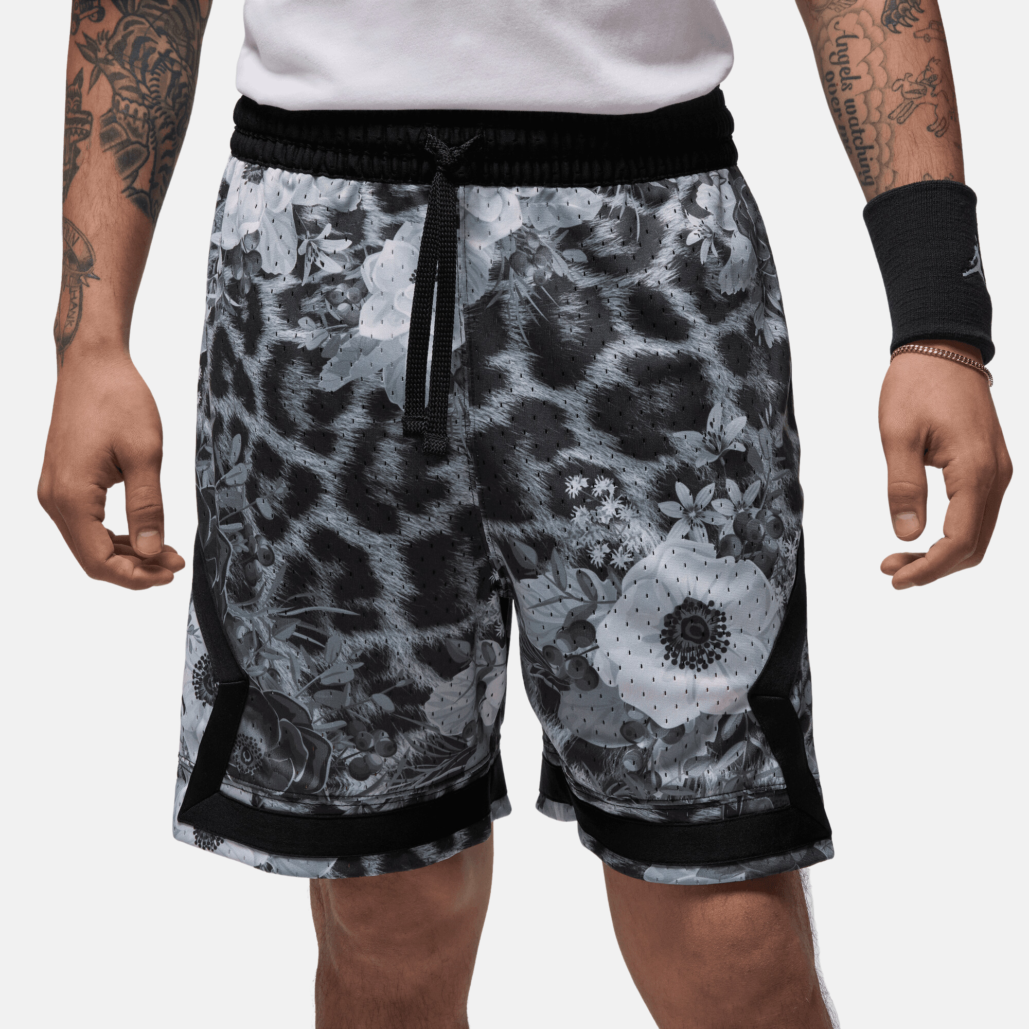 Air Jordan Sport Black Grey Diamond Shorts