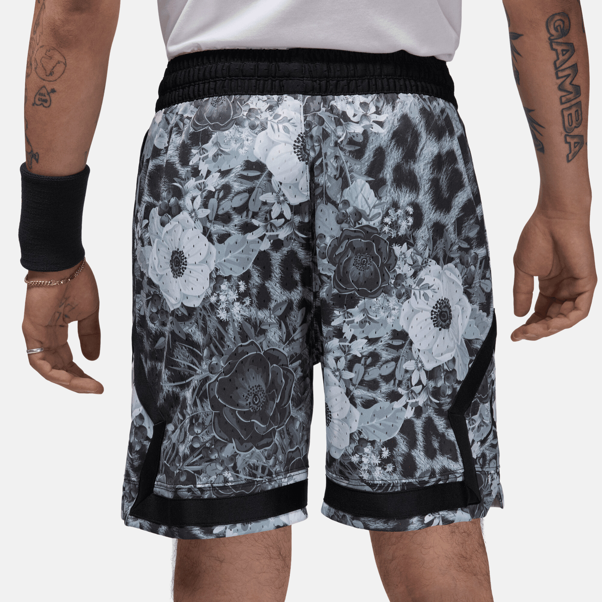 Air Jordan Sport Black Grey Diamond Shorts