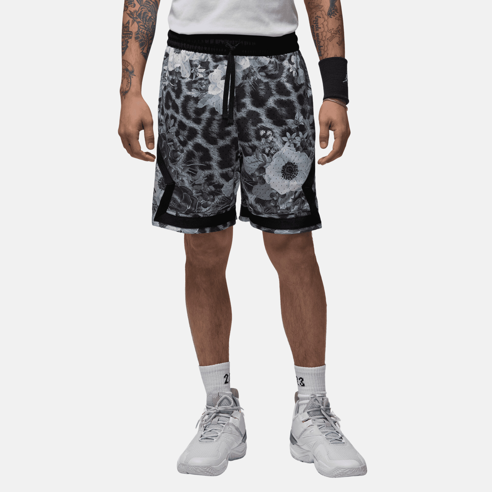 Air Jordan Sport Black Grey Diamond Shorts