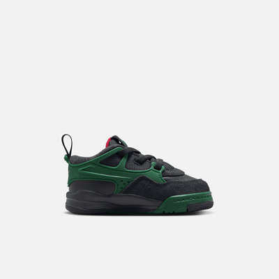 Air Jordan Kids' 4 RM Black Varsity Red Gorge Green (TD)
