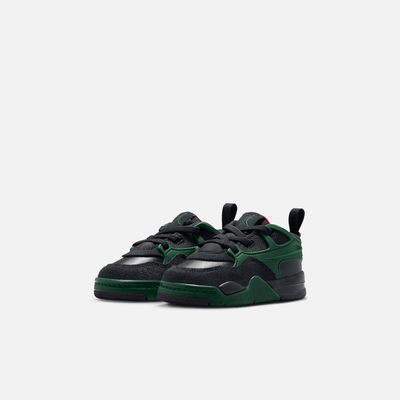 Air Jordan Kids' 4 RM Black Varsity Red Gorge Green (TD)