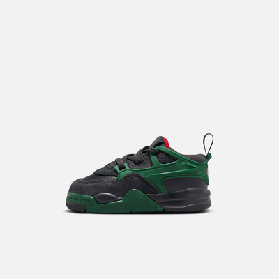 Air Jordan Kids' 4 RM Black Varsity Red Gorge Green (TD)