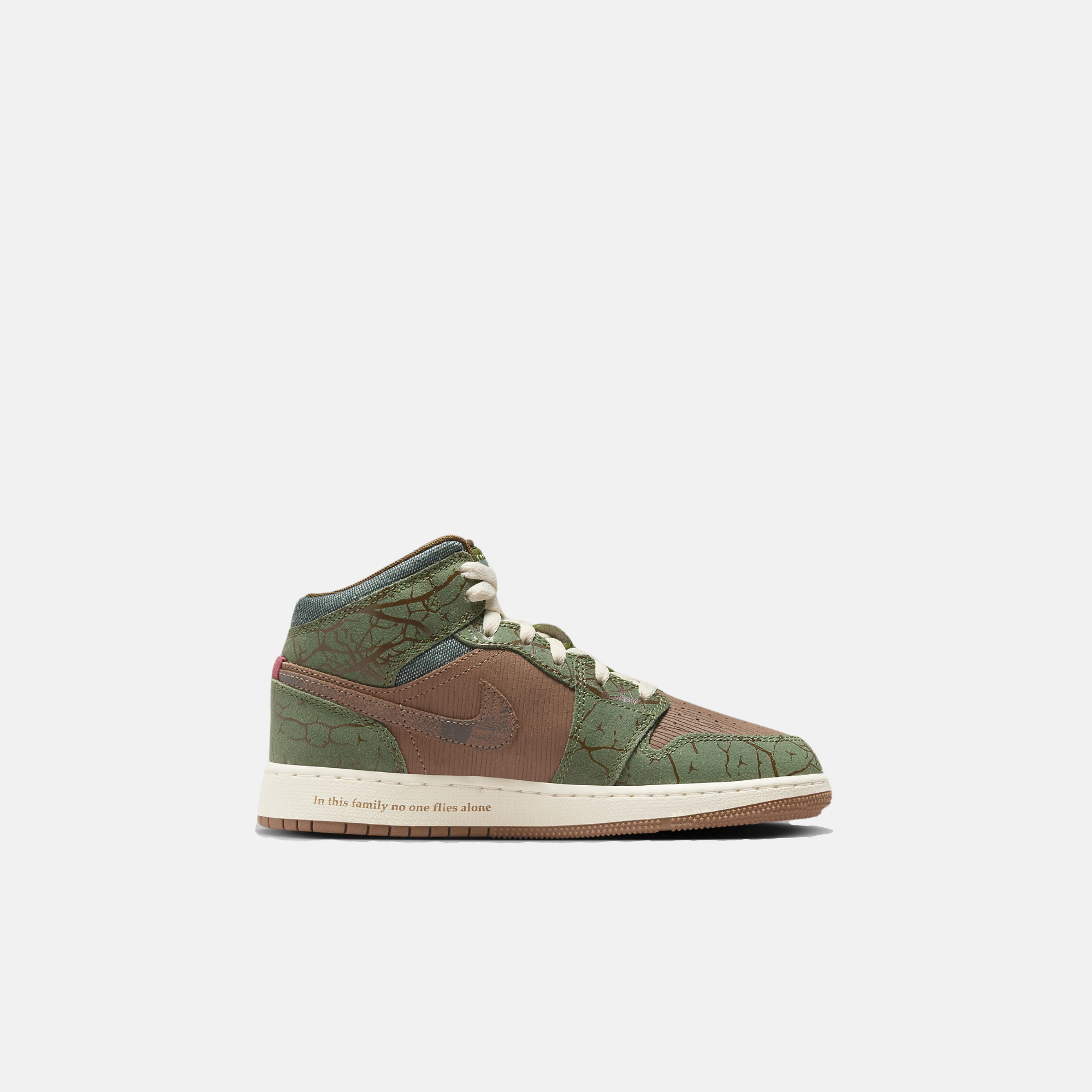 Air Jordan Kids' 1 Mid SS Treeline (TD)