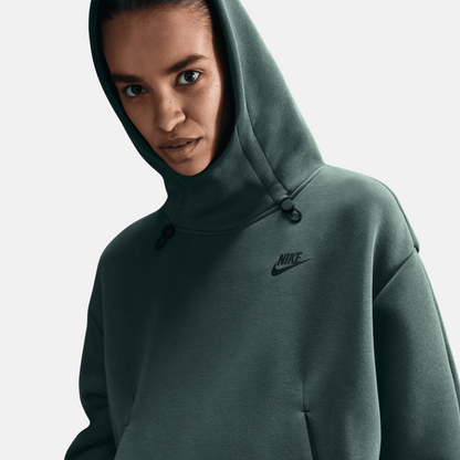 Nike Women's Sportswear Tech Fleece Oversized Green Hoodie