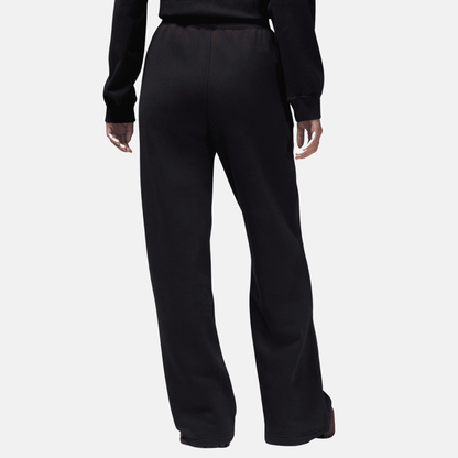 Air Jordan Women's Flight Fleece Black Open-Hem Pants