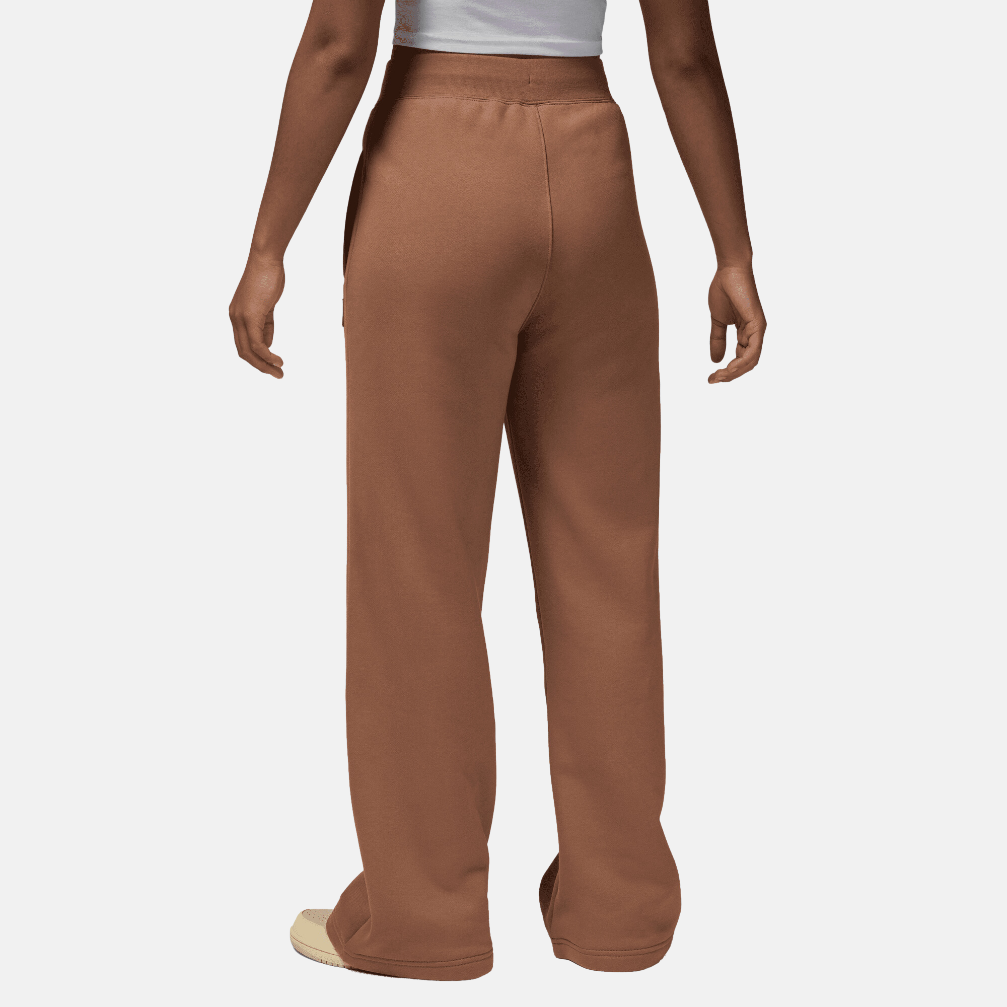 Air Jordan Women's Flight Fleece Brown Open-Hem Pants