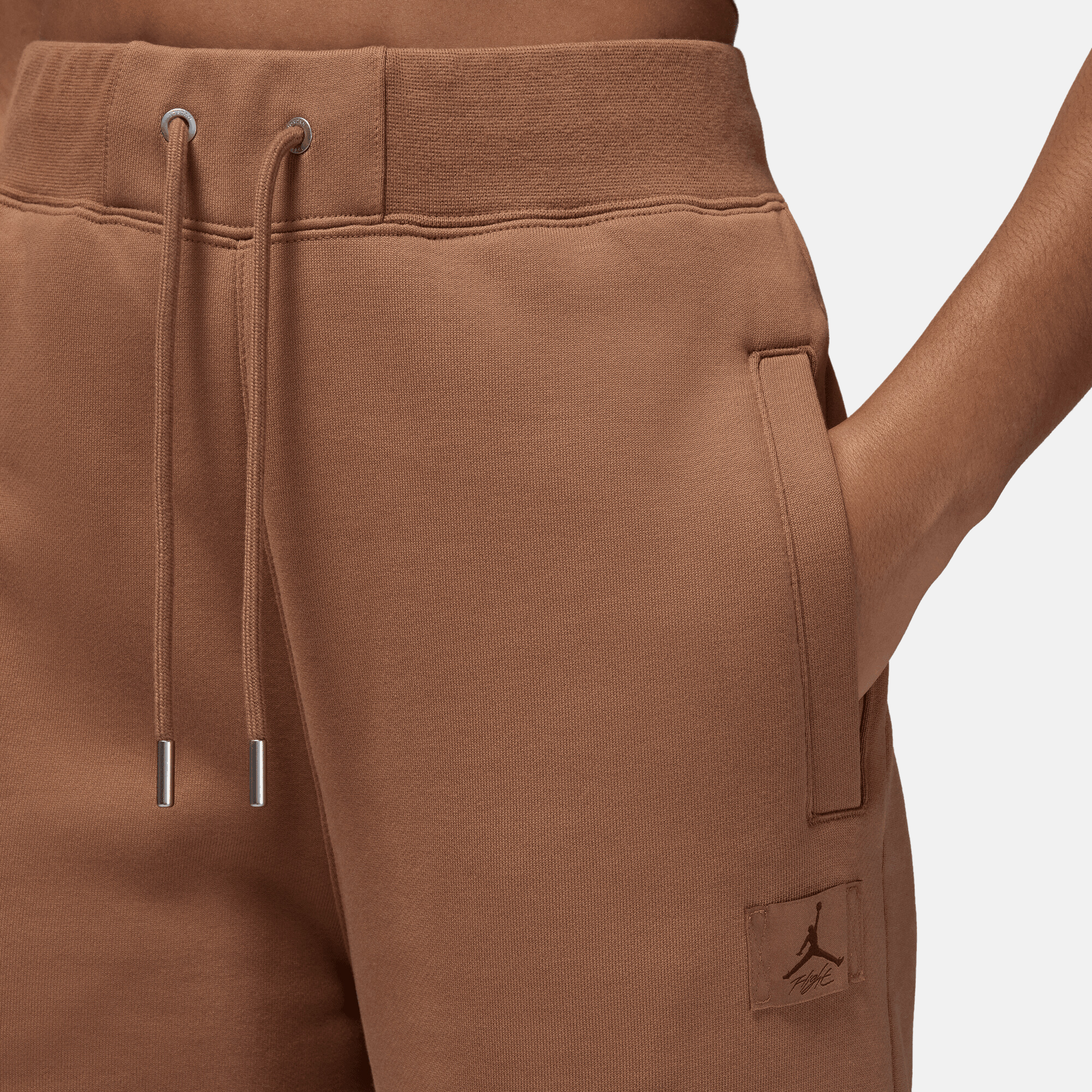 Air Jordan Women's Flight Fleece Brown Open-Hem Pants