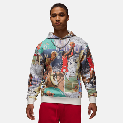 Air Jordan Brooklyn Sail Fleece Printed Pullover Hoodie