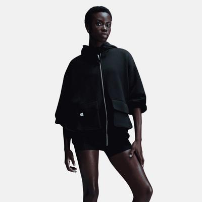 Nike Sportswear Women's Black Oversized Full-Zip French Terry