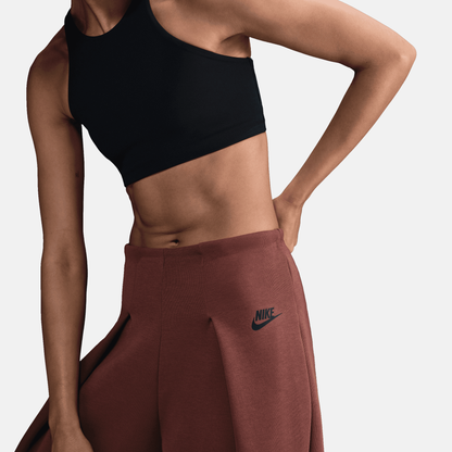 Nike Women's Sportswear Tech Fleece Red High-Waisted Pleated Pants