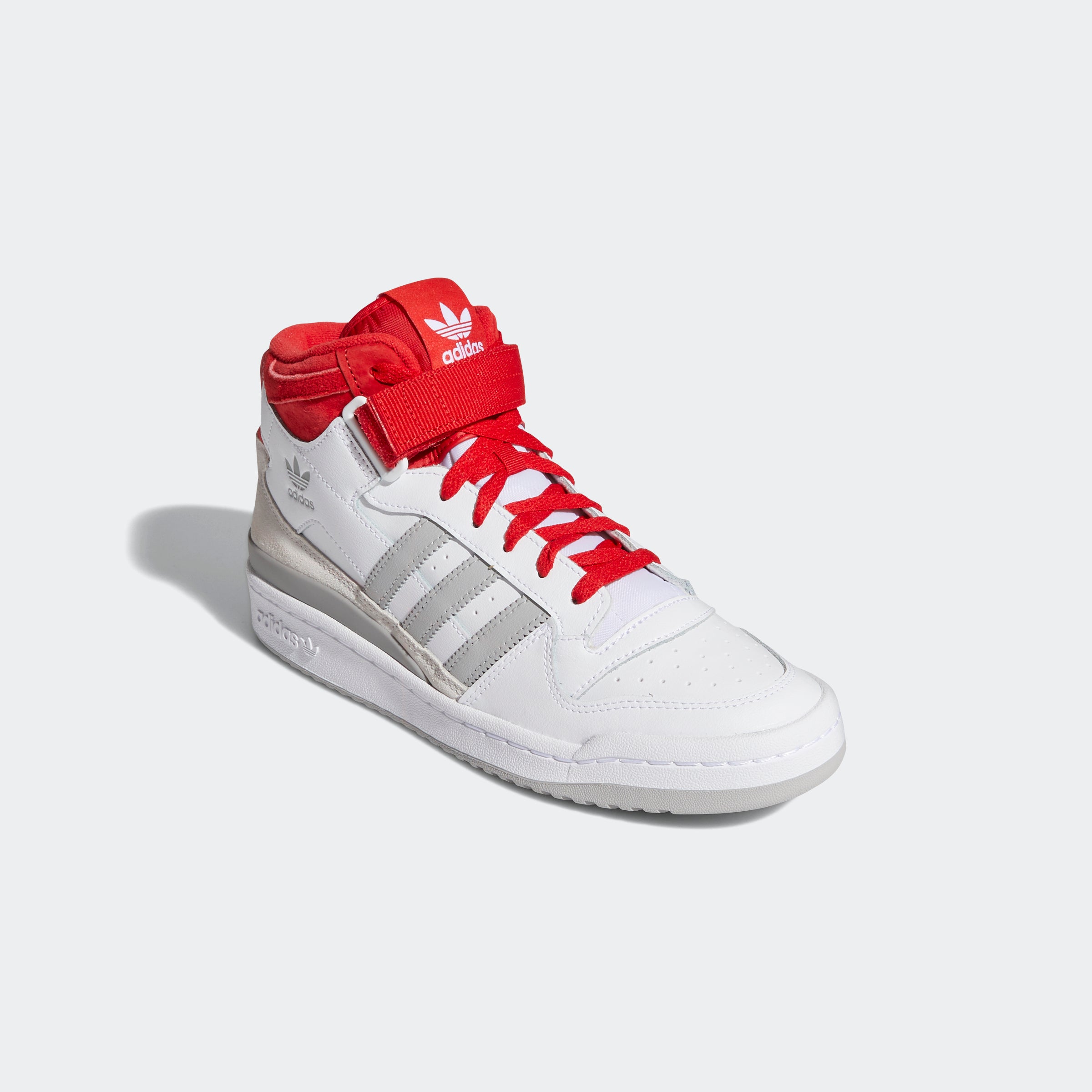 NEW Adidas Men's Forum Mid White Red Grey Men's Sneakers FY6819 Size 2024 8 Shoes