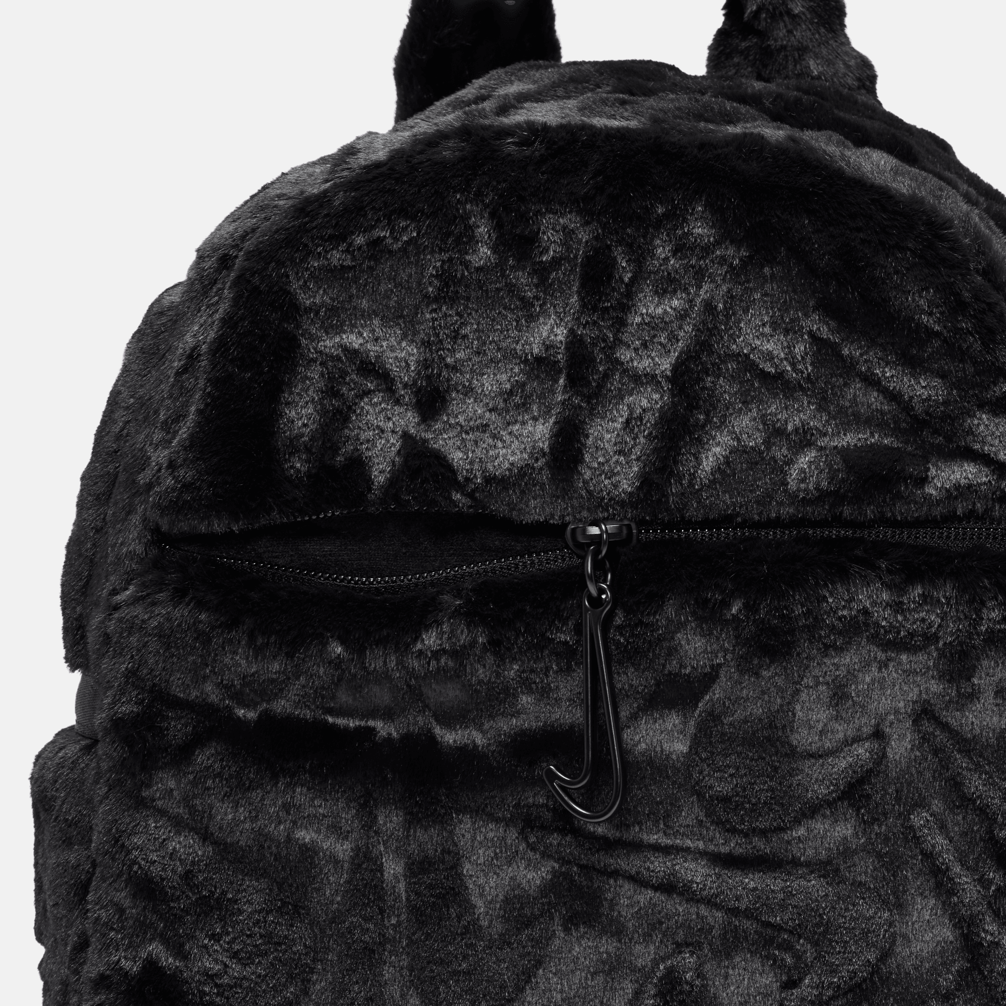 Nike Sportswear Futura Black Faux Fur Mini Backpack