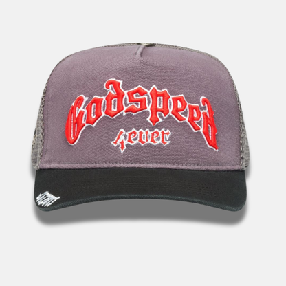 Godspeed Gs Forever Grey Red Trucker Hat