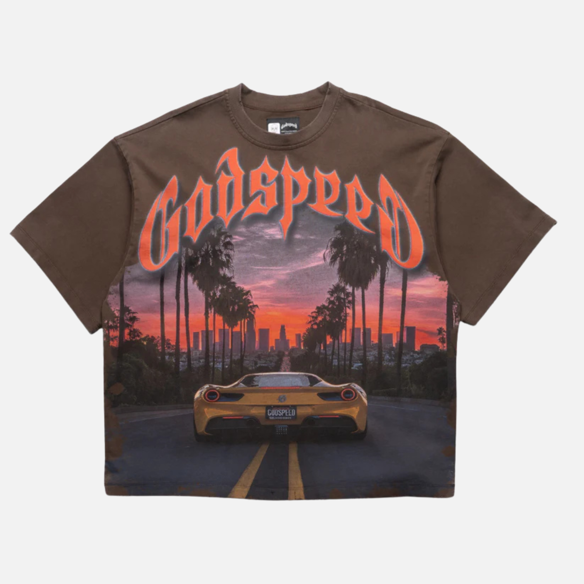 Godspeed Sunset BLVD Brown T-Shirt – Puffer Reds