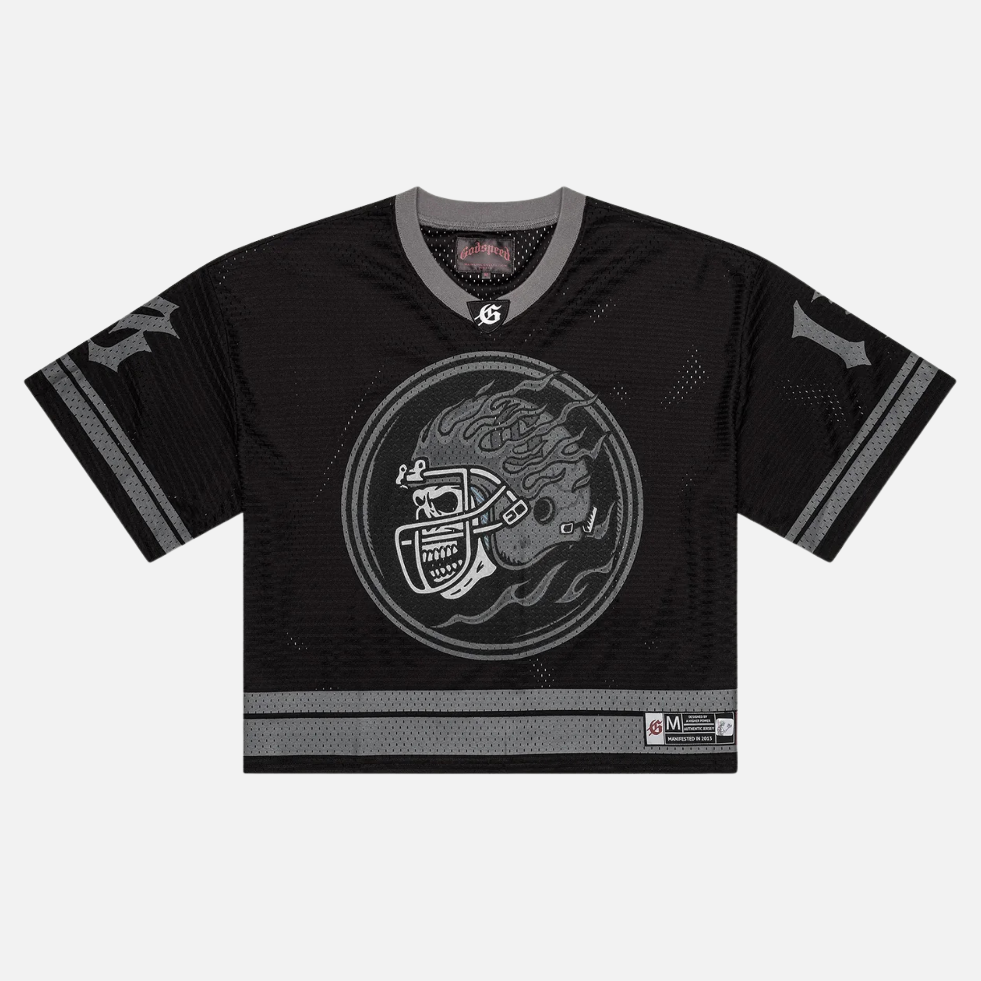 Godspeed First Down Black and Grey Jersey