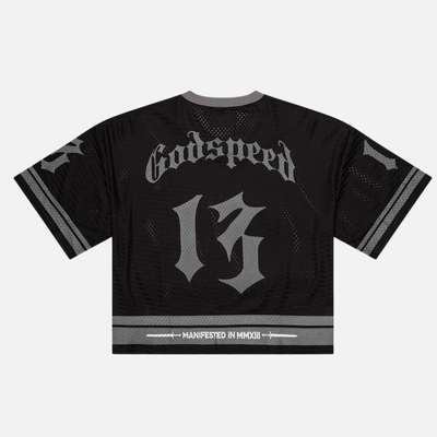 Godspeed First Down Black and Grey Jersey