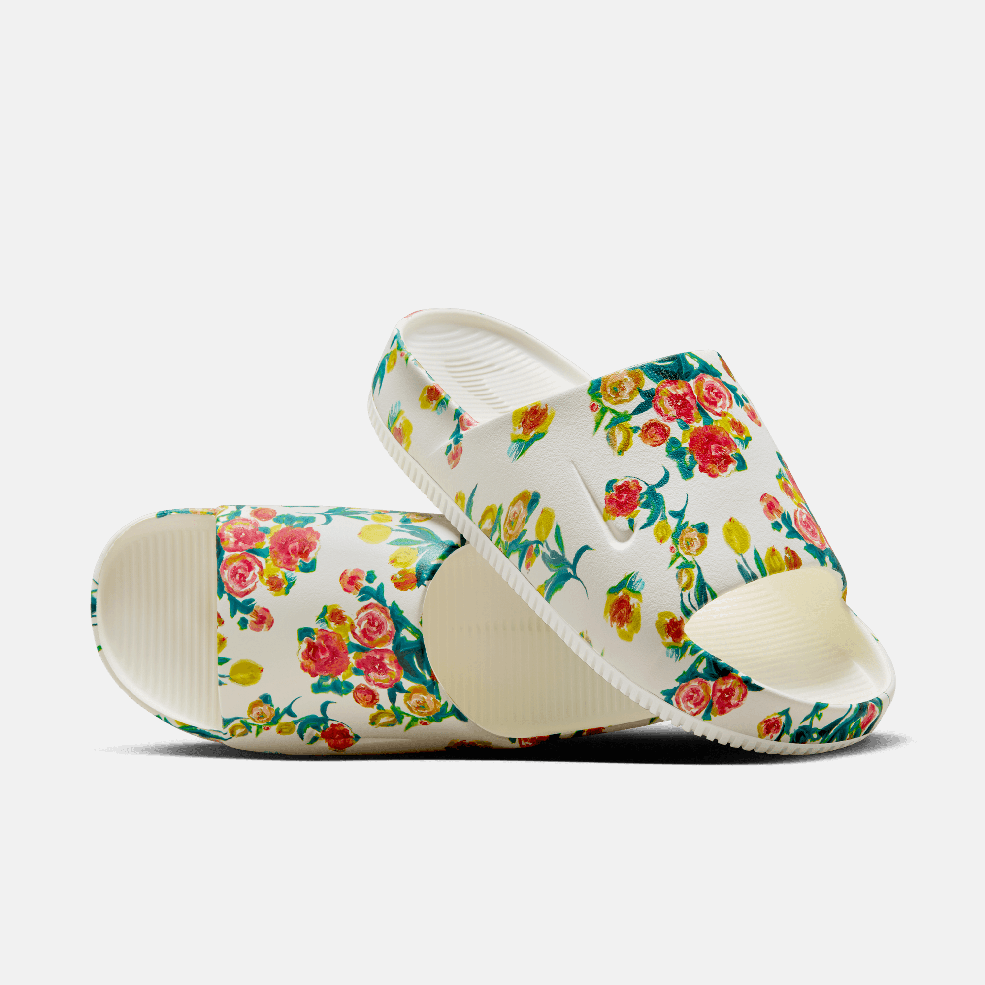 Nike slides floral print hotsell