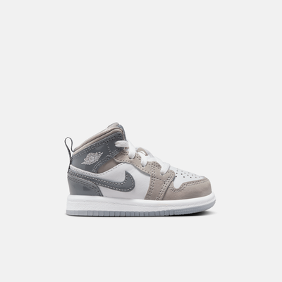 Air Jordan Kids' 1 Mid 'Patent Cool Grey' (TD)