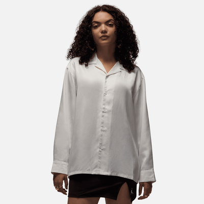 Air Jordan Women's Sail Long-Sleeve Woven Top