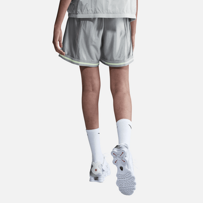 Nike Women's Sportswear Grey Loose Mid-Rise Graphic Shorts