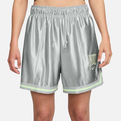 Nike Women's Sportswear Grey Loose Mid-Rise Graphic Shorts
