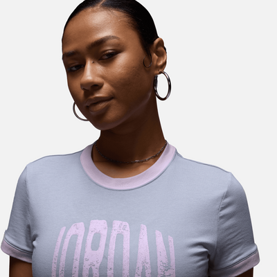 Air Jordan Women's Indigo Haze Cropped Graphic T-Shirt