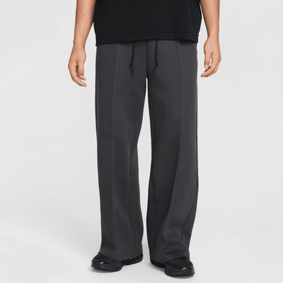 Nike Tech Grey Wide-Leg Fleece Pants