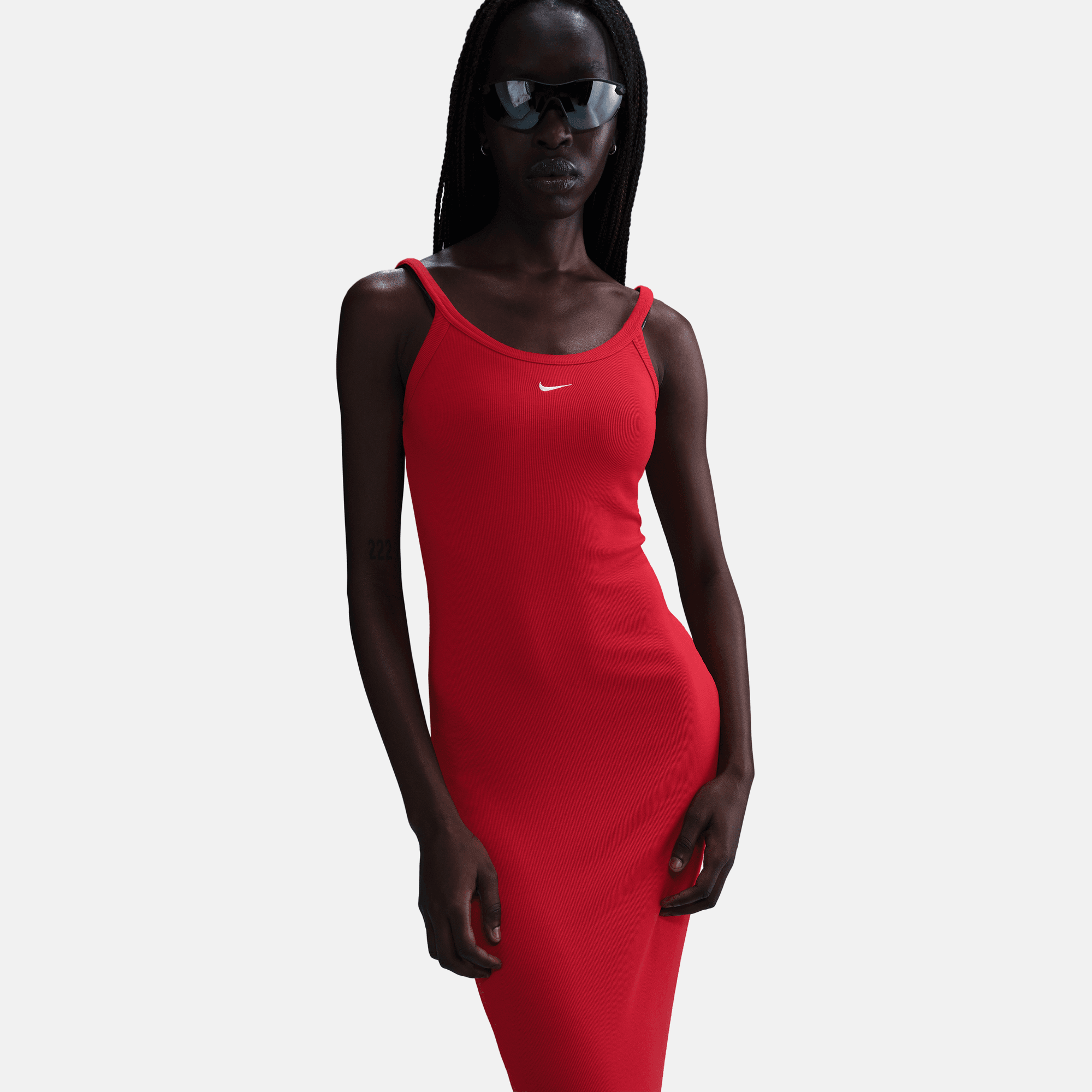 Nike Sportswear Women's Chill Knit Red Tight Mini-Rib Tank Nike Sportswear Women's Chill Knit Red Tight Mini-Rib Tank