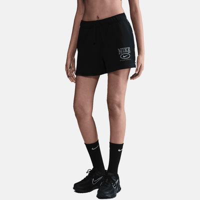 Nike Women's Sportswear Club Fleece Black Graphic Shorts