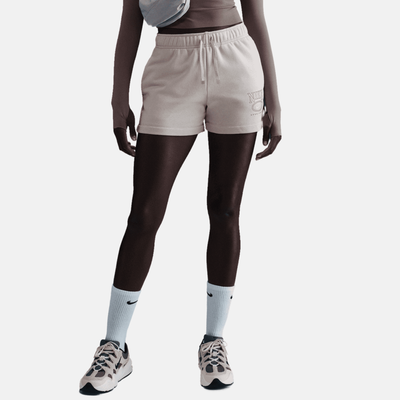 Nike Women's Sportswear Club Fleece Light Orewood Graphic Shorts